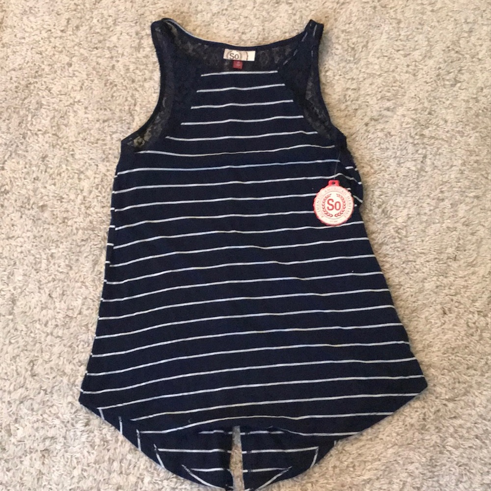 Blue Striped Tank Top NEVER WORN